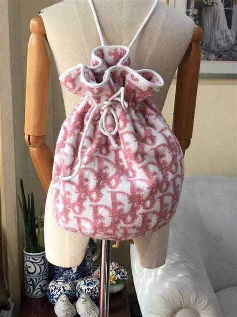 terry cloth beach pouch dior